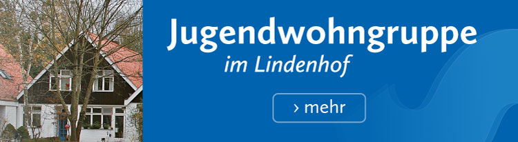 Banner für Jugendwohngruppe im Lindenhof